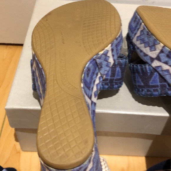 Stuart Weitzman denim platform wedge size 6.5 - Picture 6 of 10